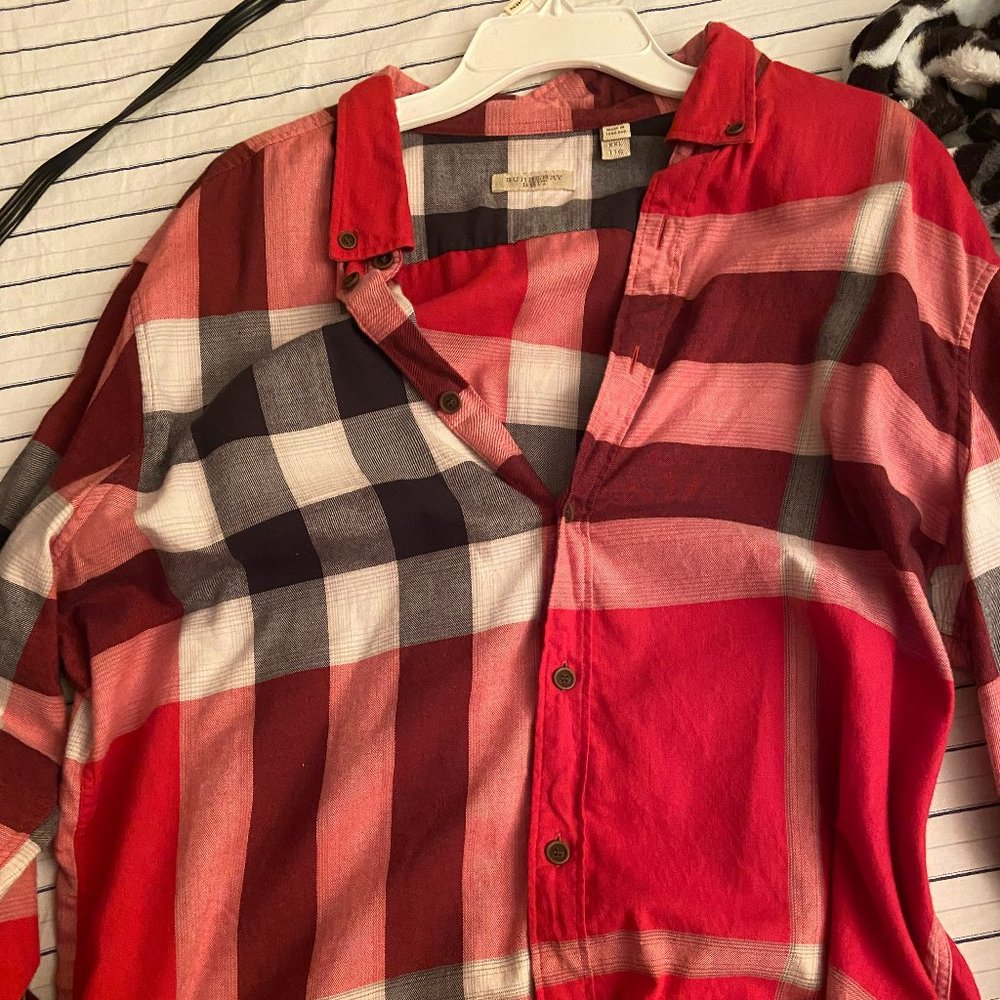 Burberry Red Plaid Long sleeve